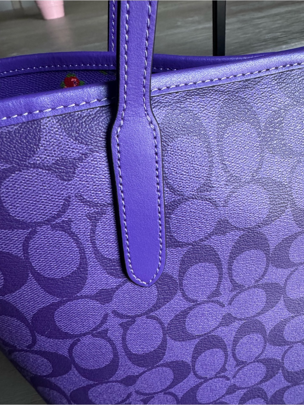 Reversible COACH City Tote PURPLE - RARE & HTF! - Picture 5 of 13